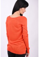 Women Blouse Vero Moda Vmnova V-Neck Tangerine Tango